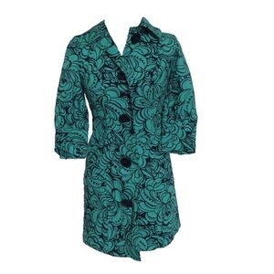 Guess Green and Blue Printed Floral Jacket, Size XS 🔴CLEARANCE🔴